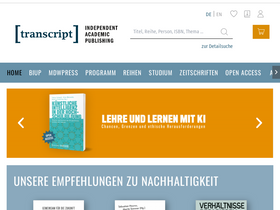 'transcript-verlag.de' screenshot