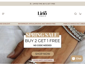 LIRIO JEWELS homepage screenshot