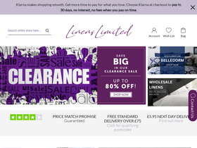 'linenslimited.com' screenshot