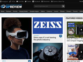 'dpreview.com' screenshot