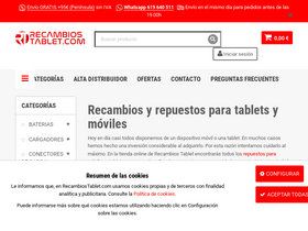 'recambiostablet.com' screenshot