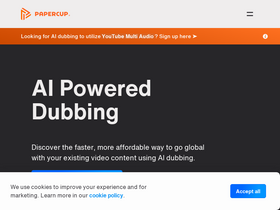 Papercup - Automate dubbing with AI in multiple languages
