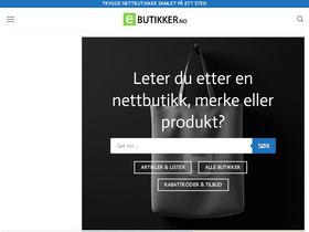 'ebutikker.no' screenshot