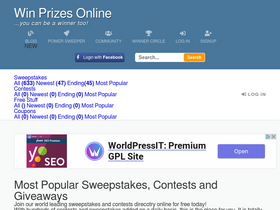 'winprizesonline.com' screenshot