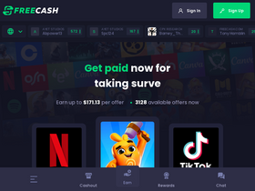 'freecash.com' screenshot