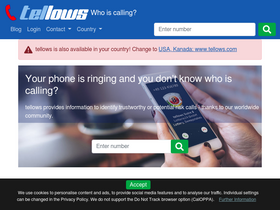 'tellows.co.nz' screenshot