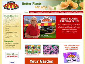 'houstongardencenters.com' screenshot