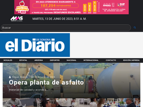'eldiariodesonora.com.mx' screenshot