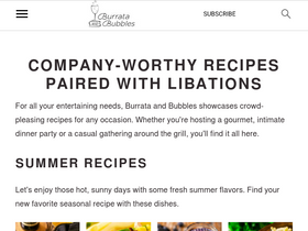 'burrataandbubbles.com' screenshot