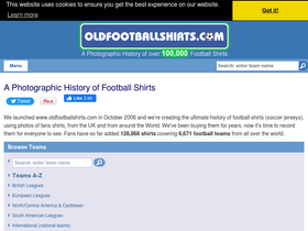 'oldfootballshirts.com' screenshot