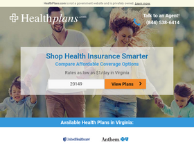 'healthplans.com' screenshot