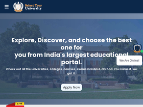 'selectyouruniversity.com' screenshot