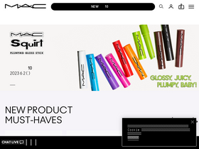 'maccosmetics.jp' screenshot