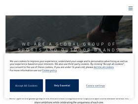 'amersports.com' screenshot