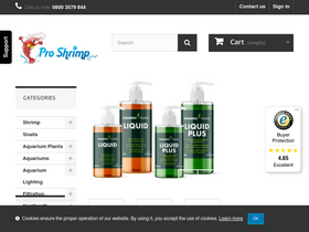 'pro-shrimp.co.uk' screenshot
