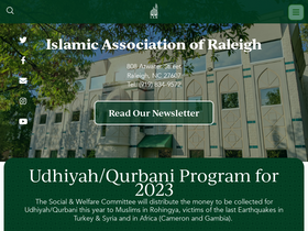 'raleighmasjid.org' screenshot