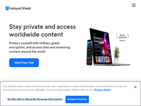 'hotspotshield.com' screenshot