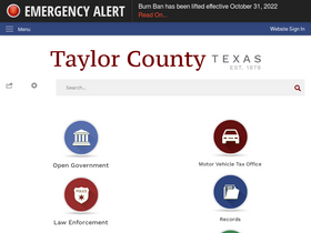 'taylorcountytexas.org' screenshot