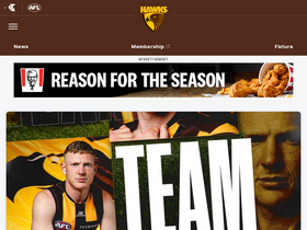 'hawthornfc.com.au' screenshot