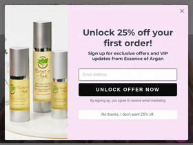 Essence of Argan homepage screenshot