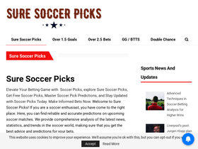 'suresoccerpicks.com' screenshot