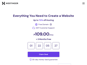 'hostinger.ph' screenshot