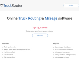 'truckrouter.com' screenshot