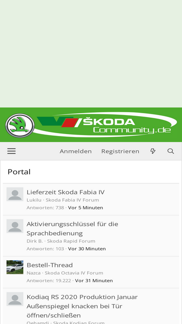 Updateportal skoda auto