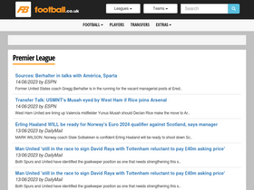 'football.co.uk' screenshot