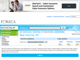 'foreca.sk' screenshot