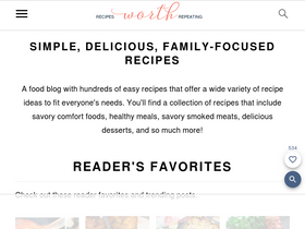 'recipesworthrepeating.com' screenshot