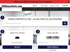 'oemacuraparts.com' screenshot