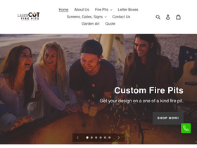 lasercutfirepits.com.au homepage screenshot