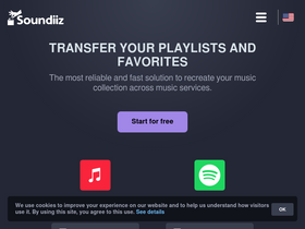 'soundiiz.com' screenshot