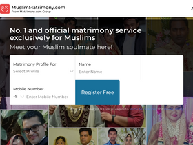 'muslimmatrimony.com' screenshot