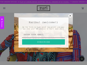 'shopzuri.com' screenshot