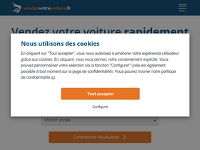 'vendezvotrevoiture.fr' screenshot