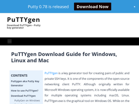 'puttygen.com' screenshot
