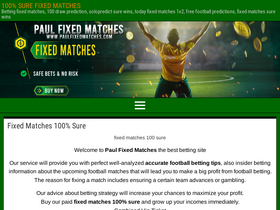 'paulfixedmatches.com' screenshot