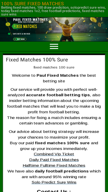 paulfixedmatches.com