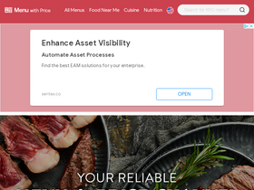 'menuwithprice.com' screenshot