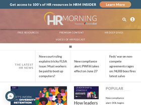 'hrmorning.com' screenshot