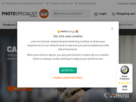'photospecialist.ie' screenshot