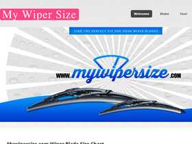 'mywipersize.com' screenshot