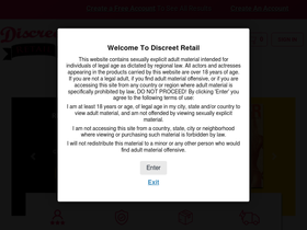 Discreet Retail homepage screenshot