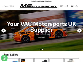 raceparts.biz homepage screenshot