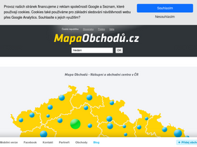'mapaobchodu.cz' screenshot