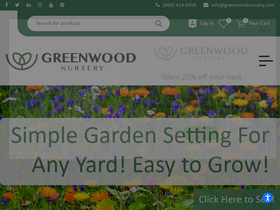 'greenwoodnursery.com' screenshot