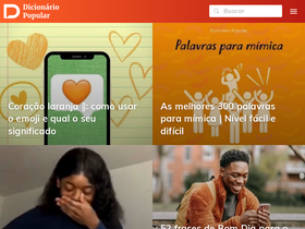 'dicionariopopular.com' screenshot