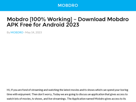 'mobdro.cam' screenshot